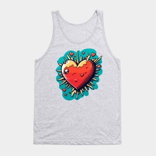 Street art style heart Tank Top